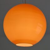 Suspension opaline orange vintage design 1970s