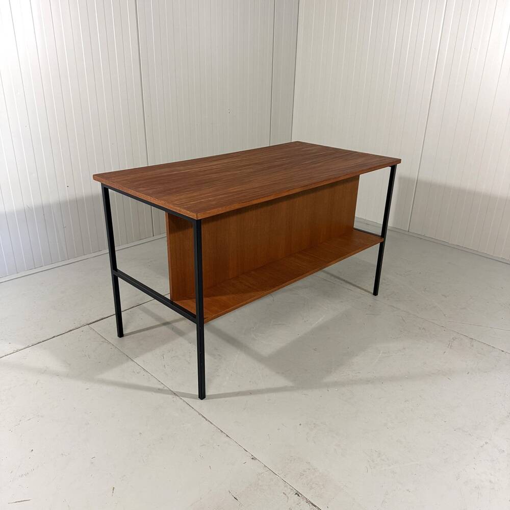 Günter Renkel teak and black steel free standing desk 1960’s