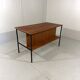 Independent teak and black steel desk by Günter Renkel, 1960s.