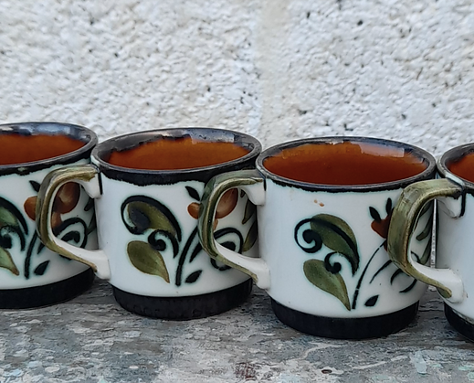 Set of 4 cups Boch Argenteuil
