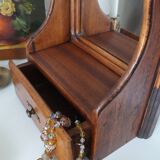 Vintage wooden table dressing table mirror 28x67cm