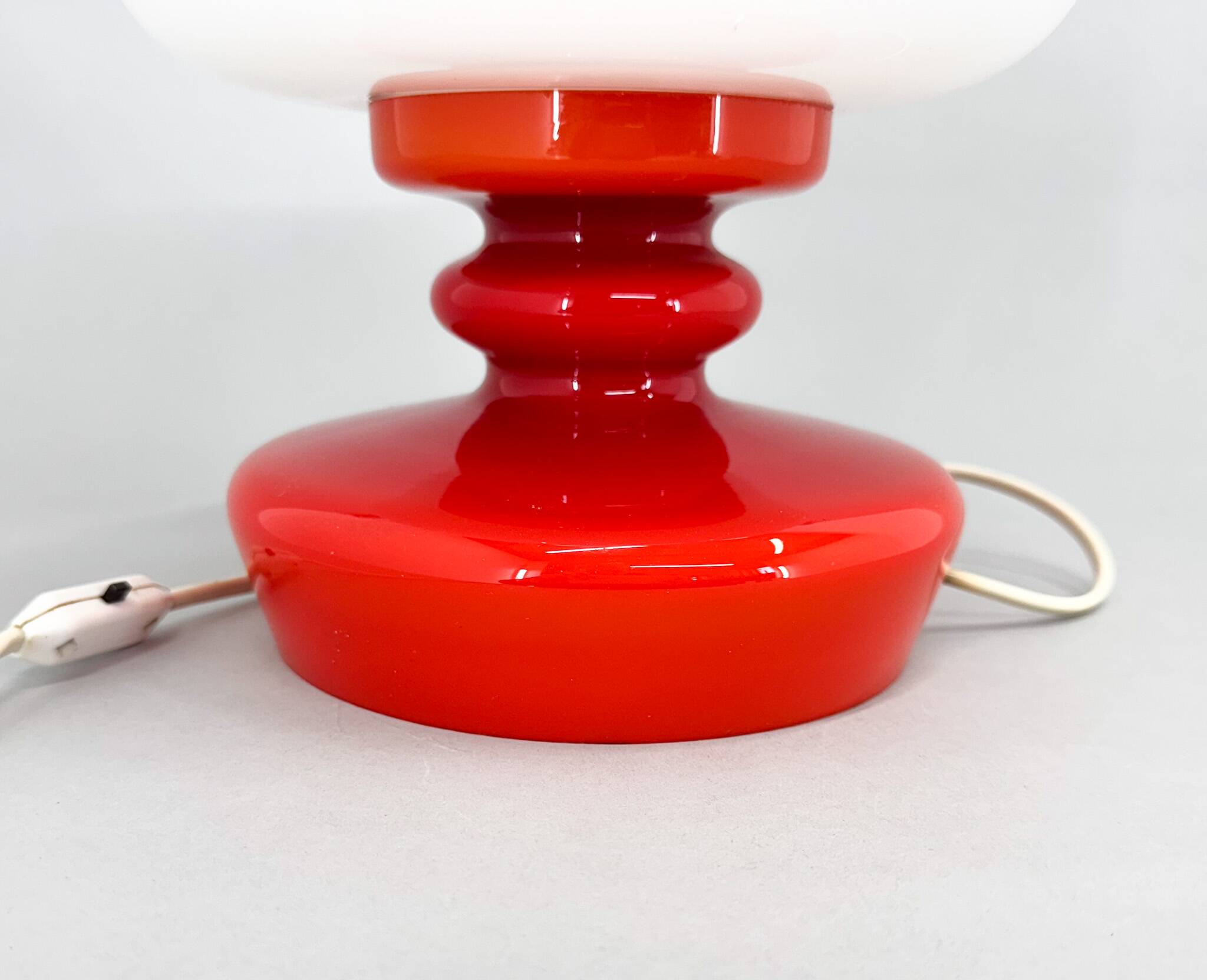Mid Century All-Glass Table Lamp by Osvetlovaci, Czechoslovakia