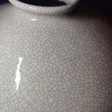 Large Art Deco vase in crackled earthenware