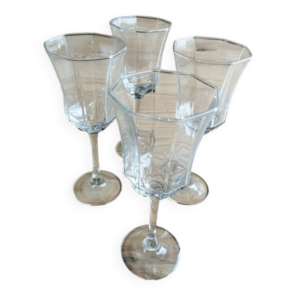 4 verres en cristal d’Arques – modèle Octime