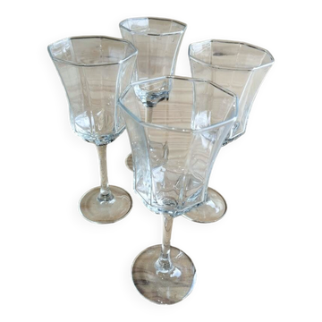 4 verres en cristal d’Arques – modèle Octime