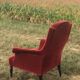 Bordeaux velvet english armchair