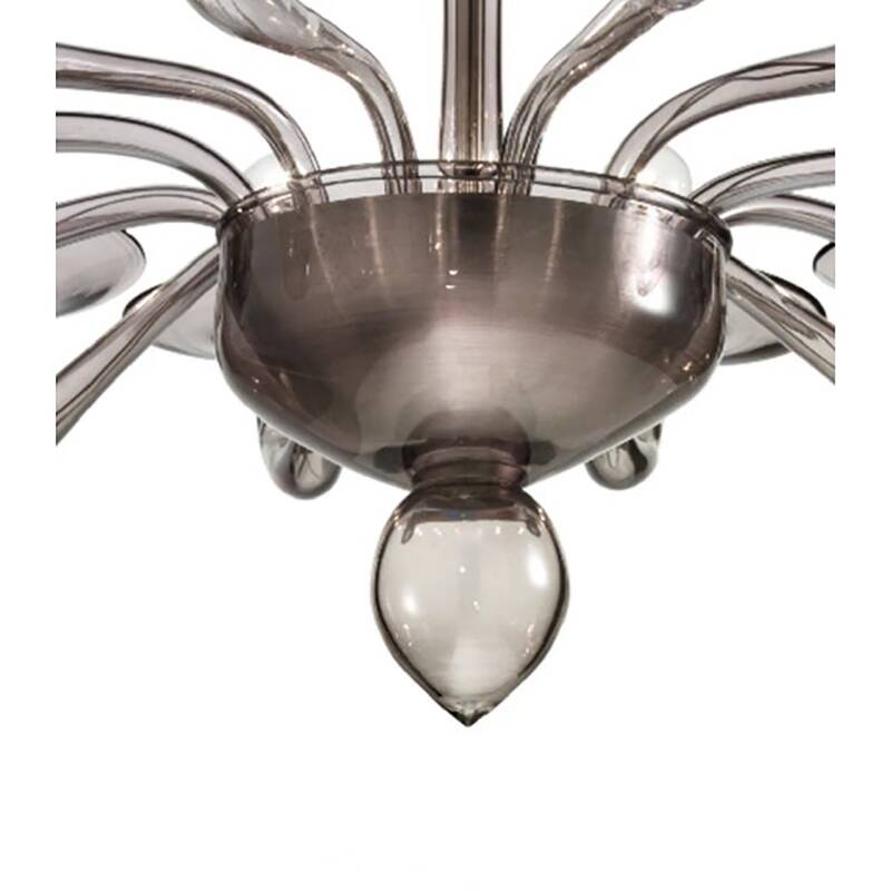 Contemporary Smoked Glass Chandelier
