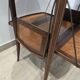 Folding tea table in marquetry wood - removable top