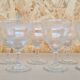 Service of 9 wine glasses in chiseled crystal