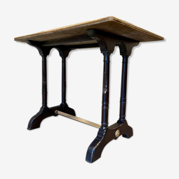 Bistro table in light and black ☐ wood 100 x 60 cm