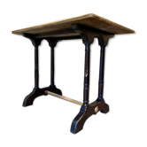 Bistro table in light and black ☐ wood 100 x 60 cm