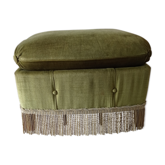 Vintage velvet pouf