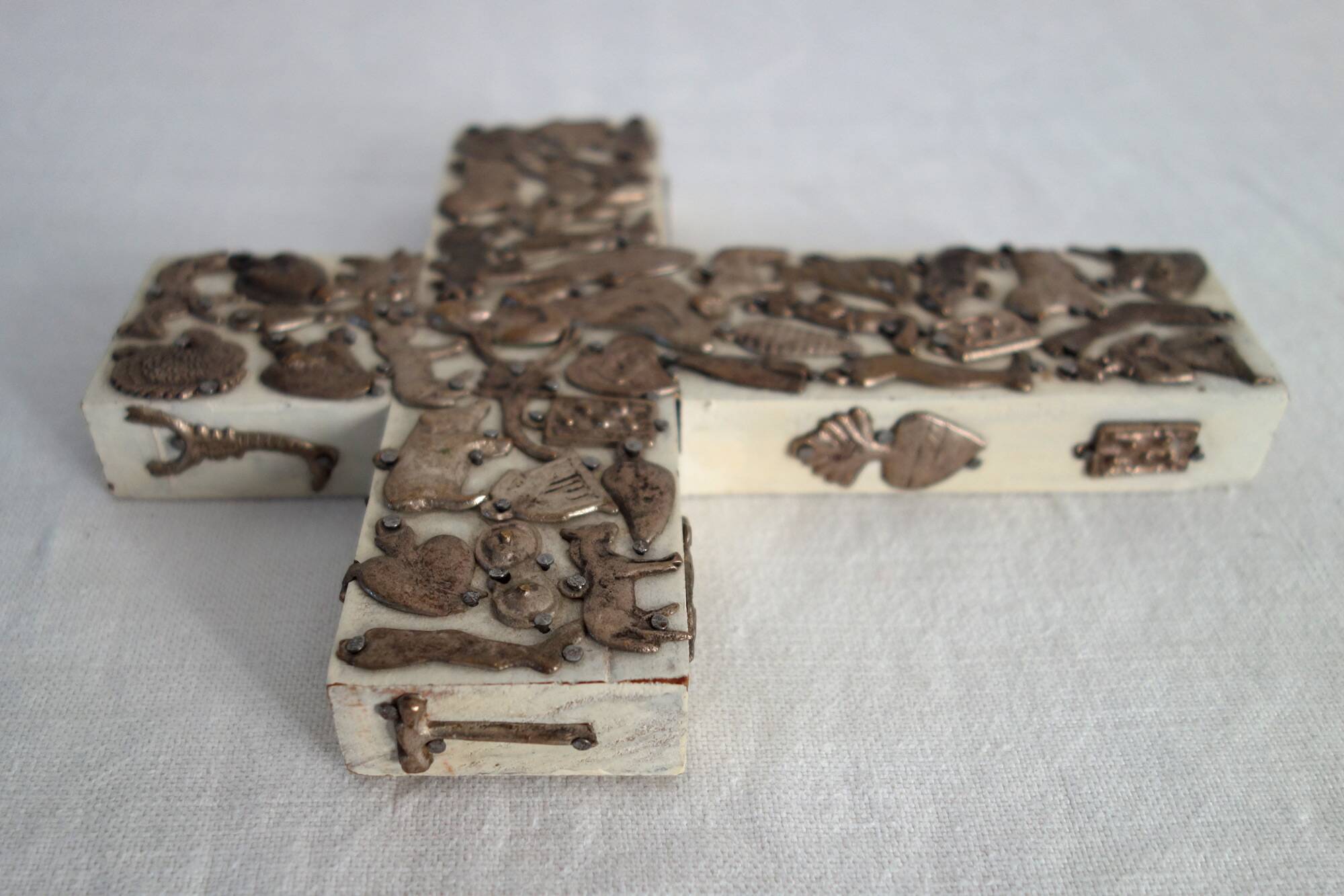 Milagro Cross by Estela Ogazon Religious Folk Art, Mexico