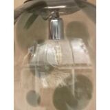 1990s contemporary olive-green and transparent sphere in murano glass