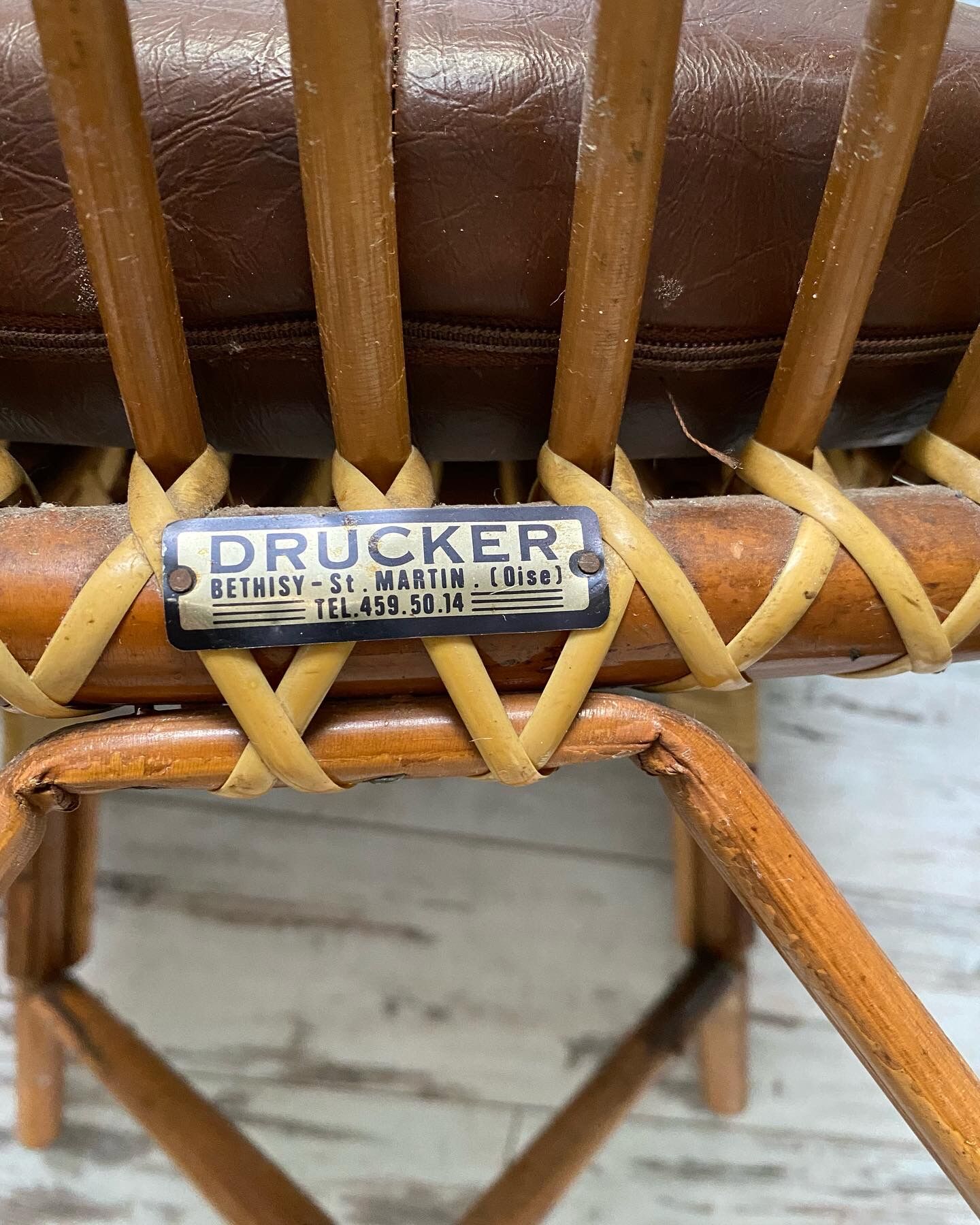 Bamboo and rattan chairs circa 60/70 from maison drucker