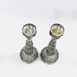 Pair of silver candle holders