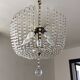 Chandelier crystal stamp basket