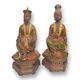 Statues asiatiques en terre cuite