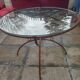 Lot of round table and 6 chairs in ironwork Raymond Menos Haiti