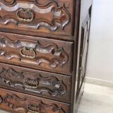 Antique Carved Walnut Chest of Drawers, 17th Century