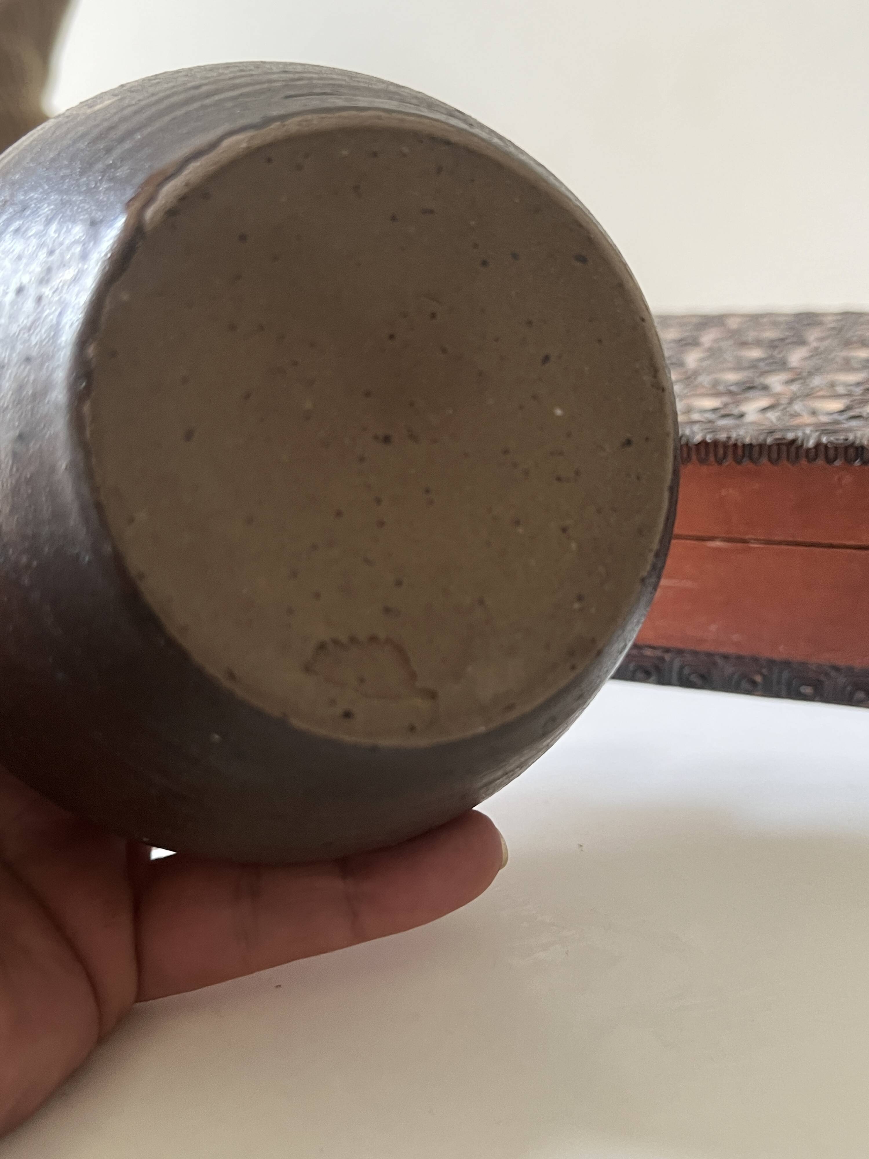 Glazed stoneware neck vase, France 1950