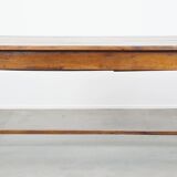 Table à manger française ancienne à 3 tiroirs de la fin du XVIIIe siècle