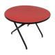 Old  foldable metal coffee table in black and red vintage formica