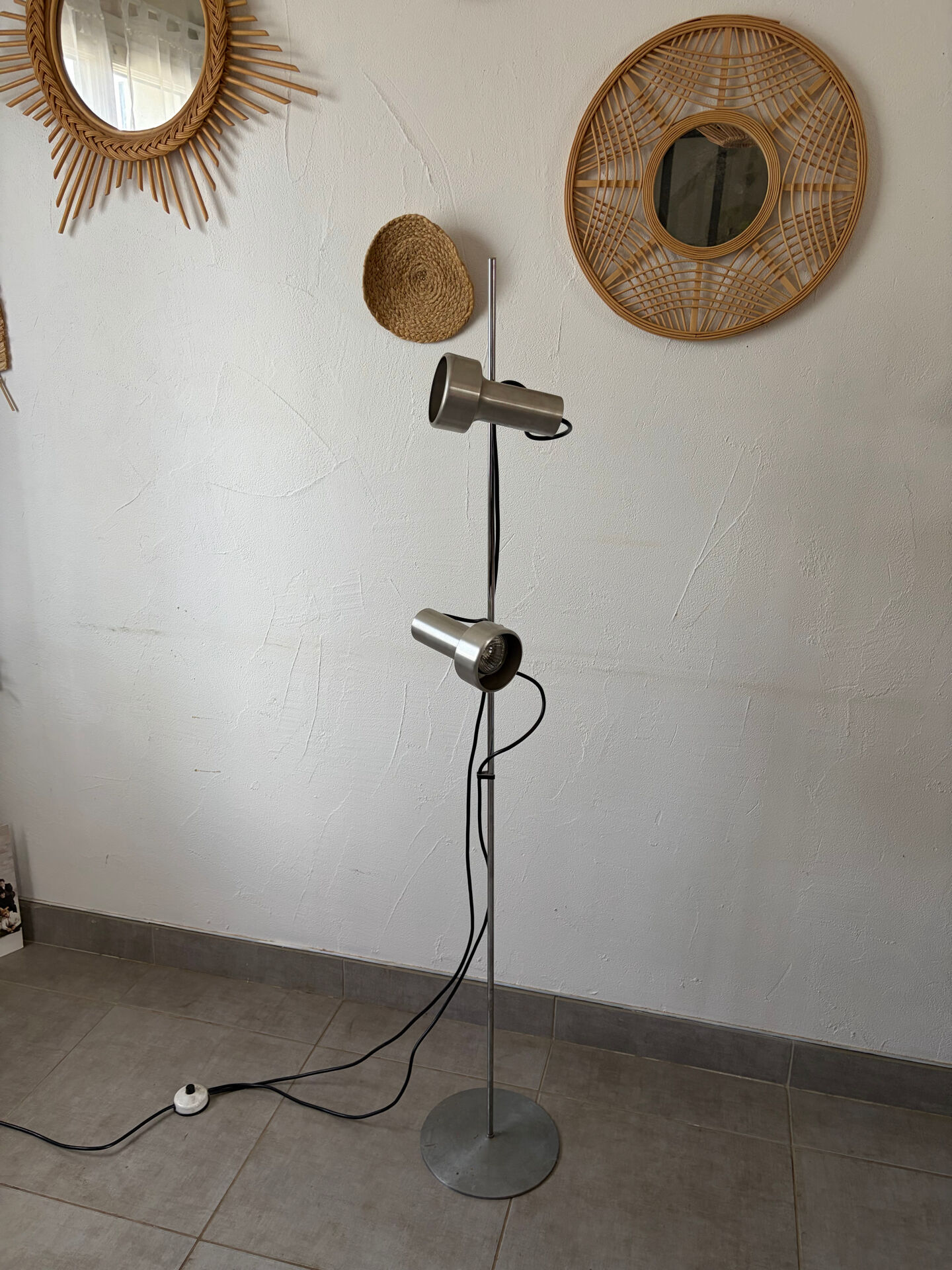 Vintage chrome floor lamp