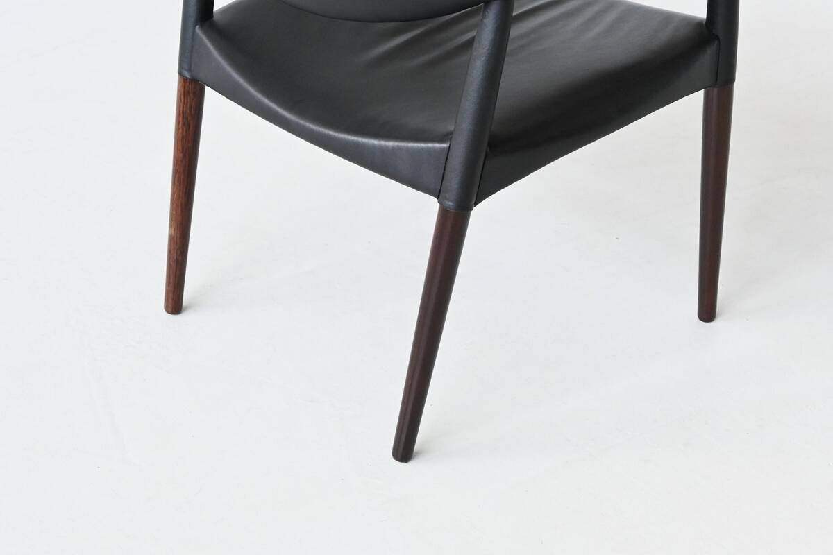 E. Larsen & A. Bender Madsen armchair in rosewood Willy Beck Denmark 1949