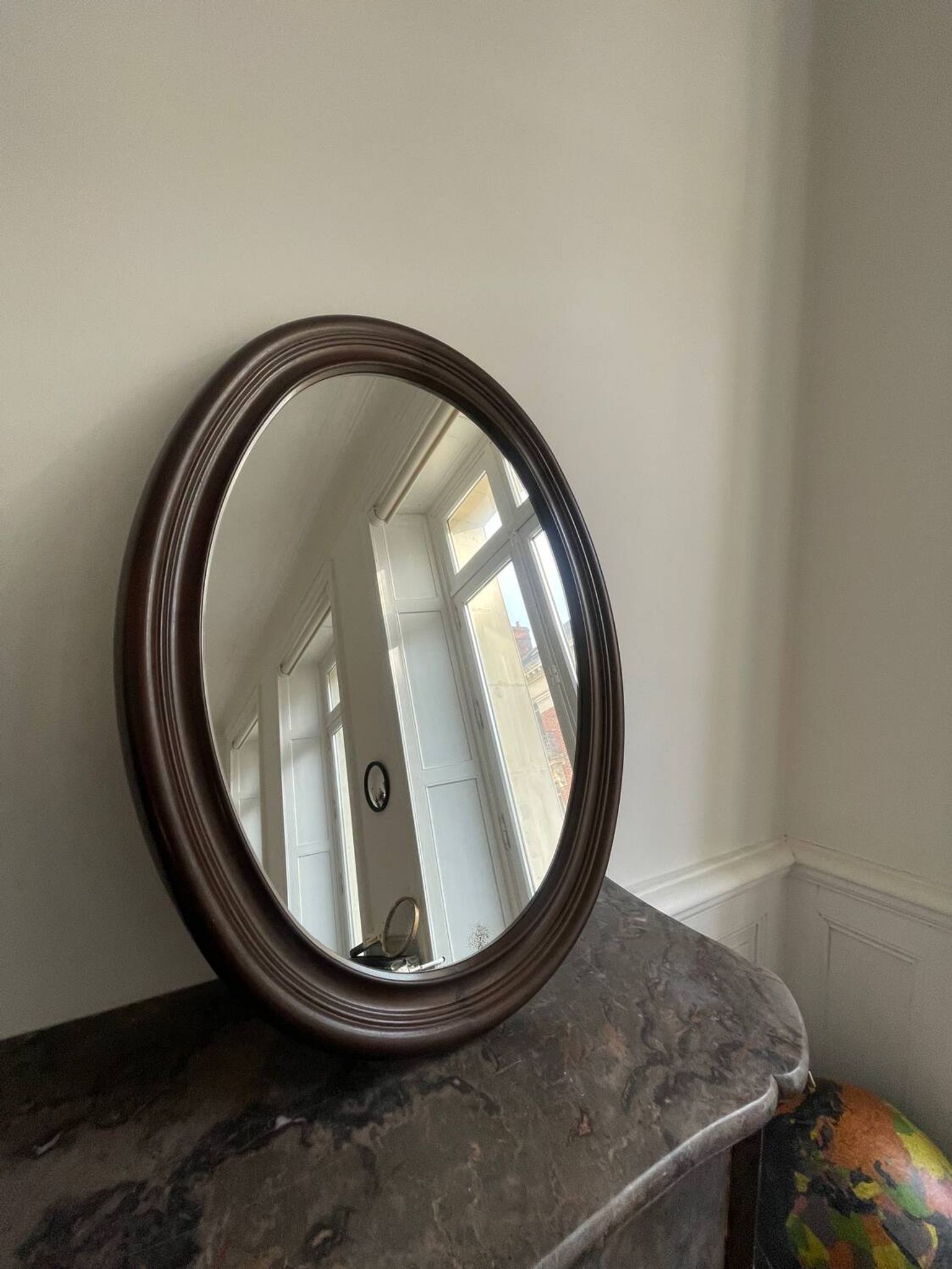 Syla vintage oval mirror