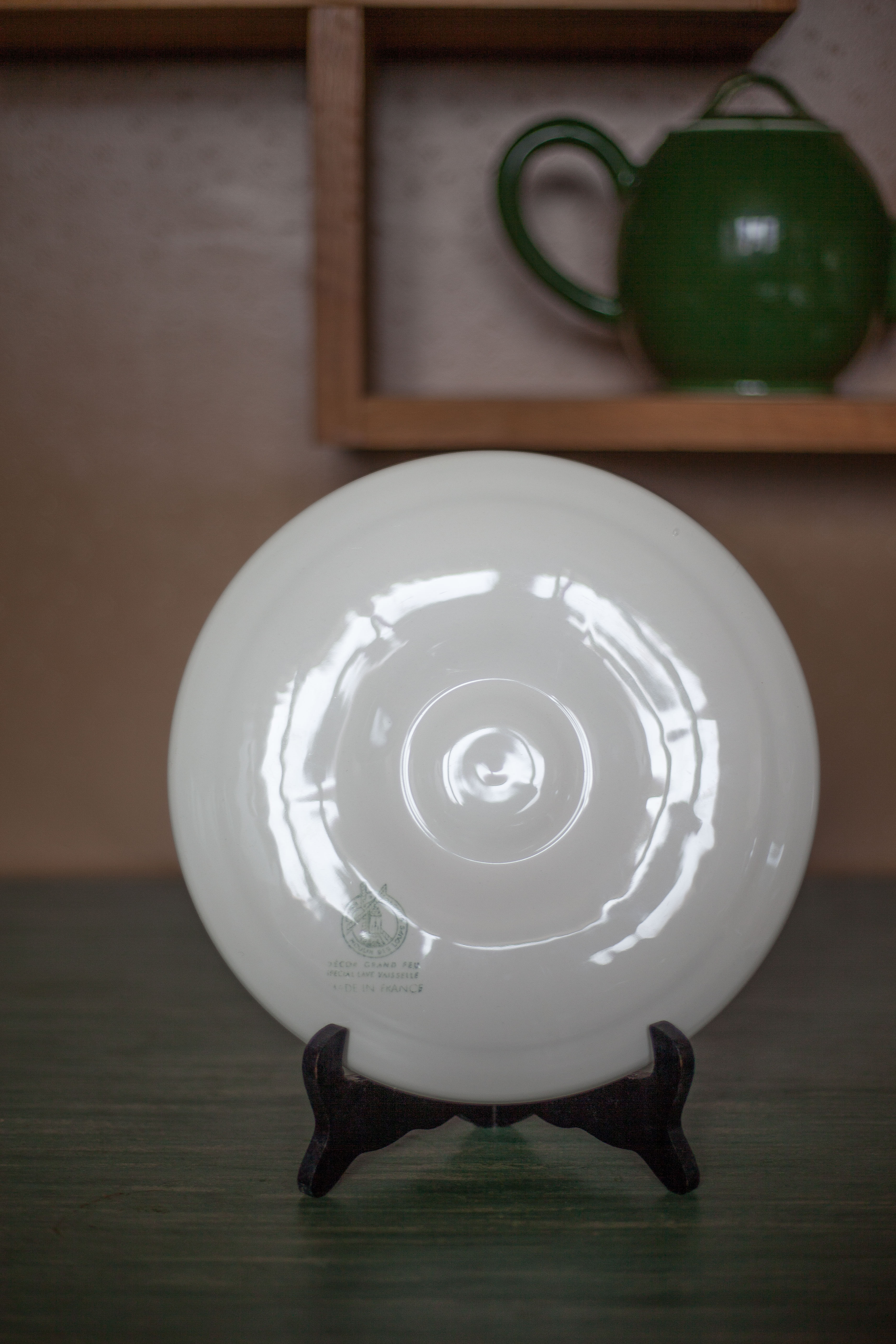 Service plate ceramic shells Orchies Moulin des Loups X11 and a large dish, oyster plate