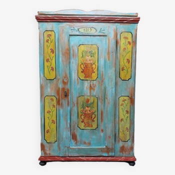 Silesian painted cabinet 1889 unique