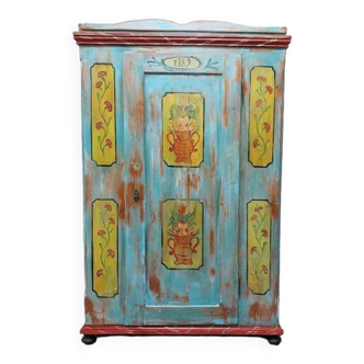 Silesian painted cabinet 1889 unique