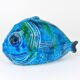 Blue enamelled fish sculpture Rimini by Aldo Londi Bitossi, Italy, 1950s