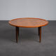 Table basse ronde en teck moderne scandinave, Danemark, années 1960