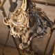art nouveau rocaille style bronze lamp, superb tulip, 36x15, very good condition