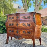 Louis XV Style Commode In Flower Marquetry