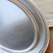 Vintage serving dish Rémy Letang silver-plated - Stylised border