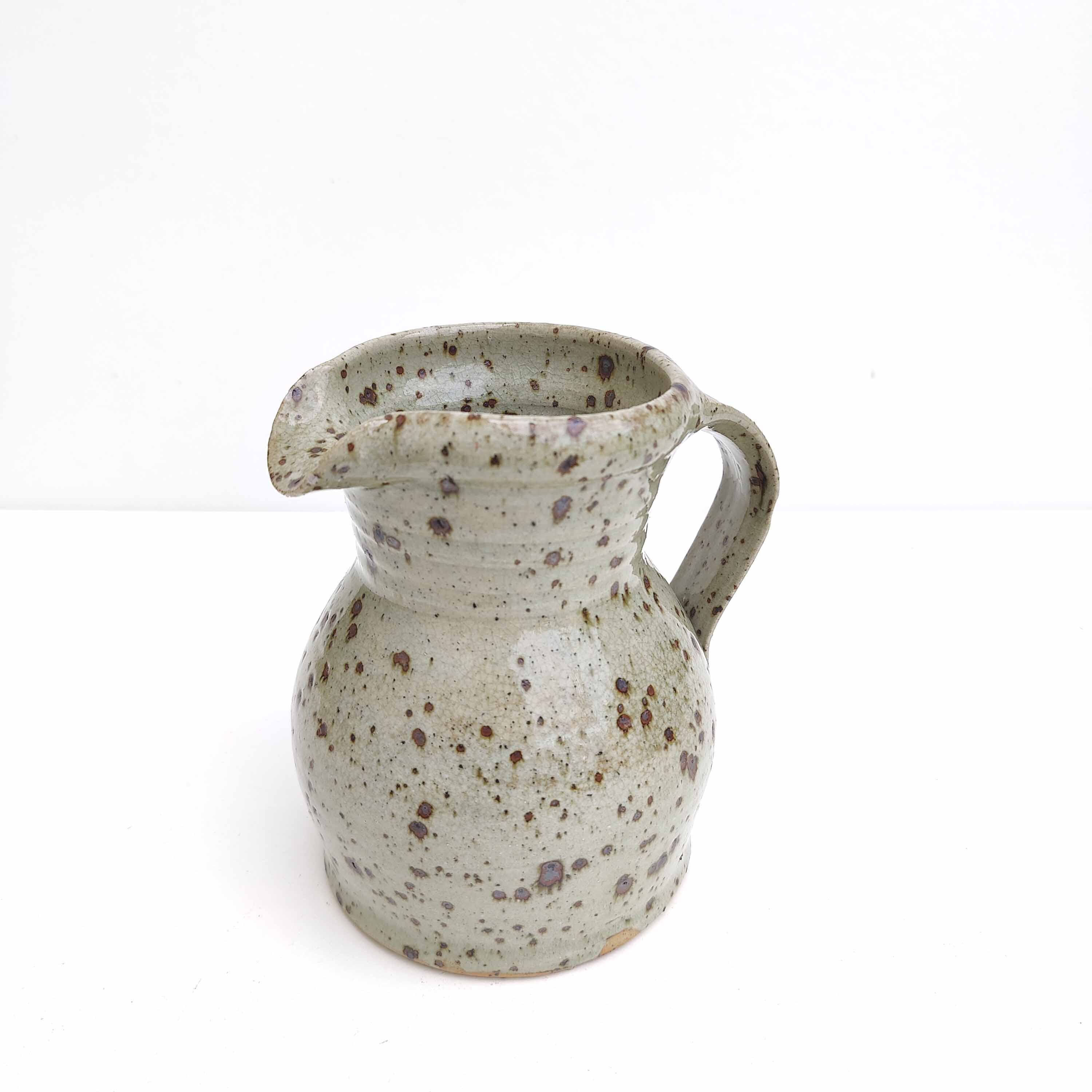 Pyrity sandstone pitcher Gustave Tiffoche 60s