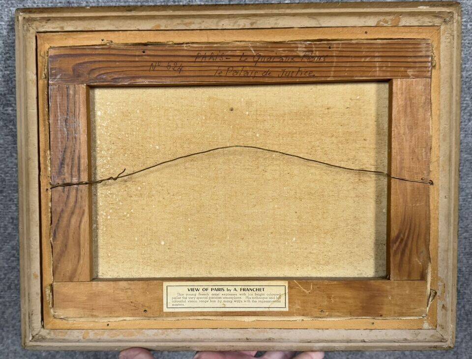 André FRANCHET (1896-1961): 2 oil paintings on canvas seen from Paris around 1940