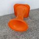 "Selup" orange plastic stool, pure 1970s design, France.