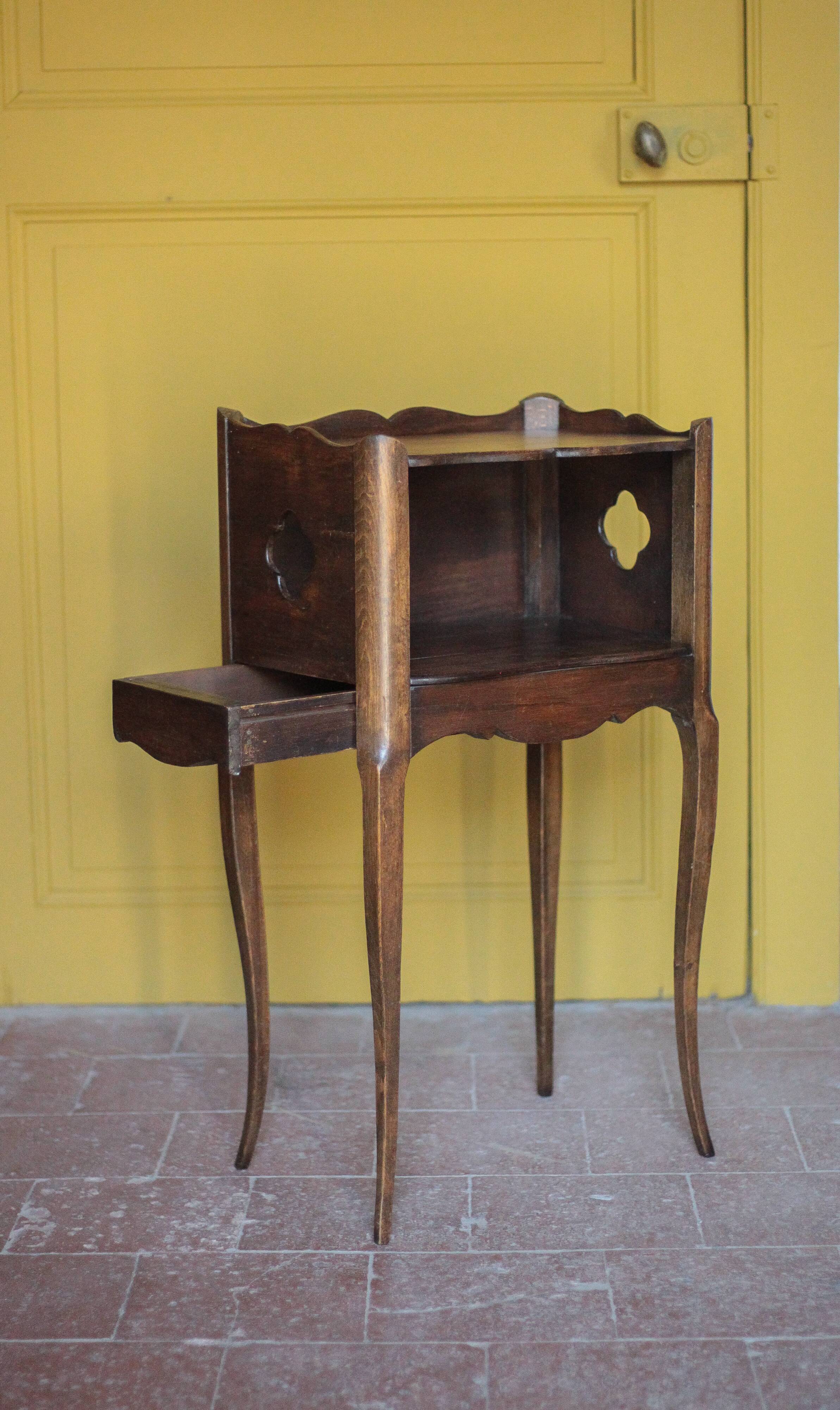 Bedside table, nightstand wood, accent furniture, antique furniture