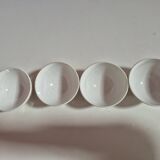 set of 4 vintage bowls with orange and cherry gingham checks