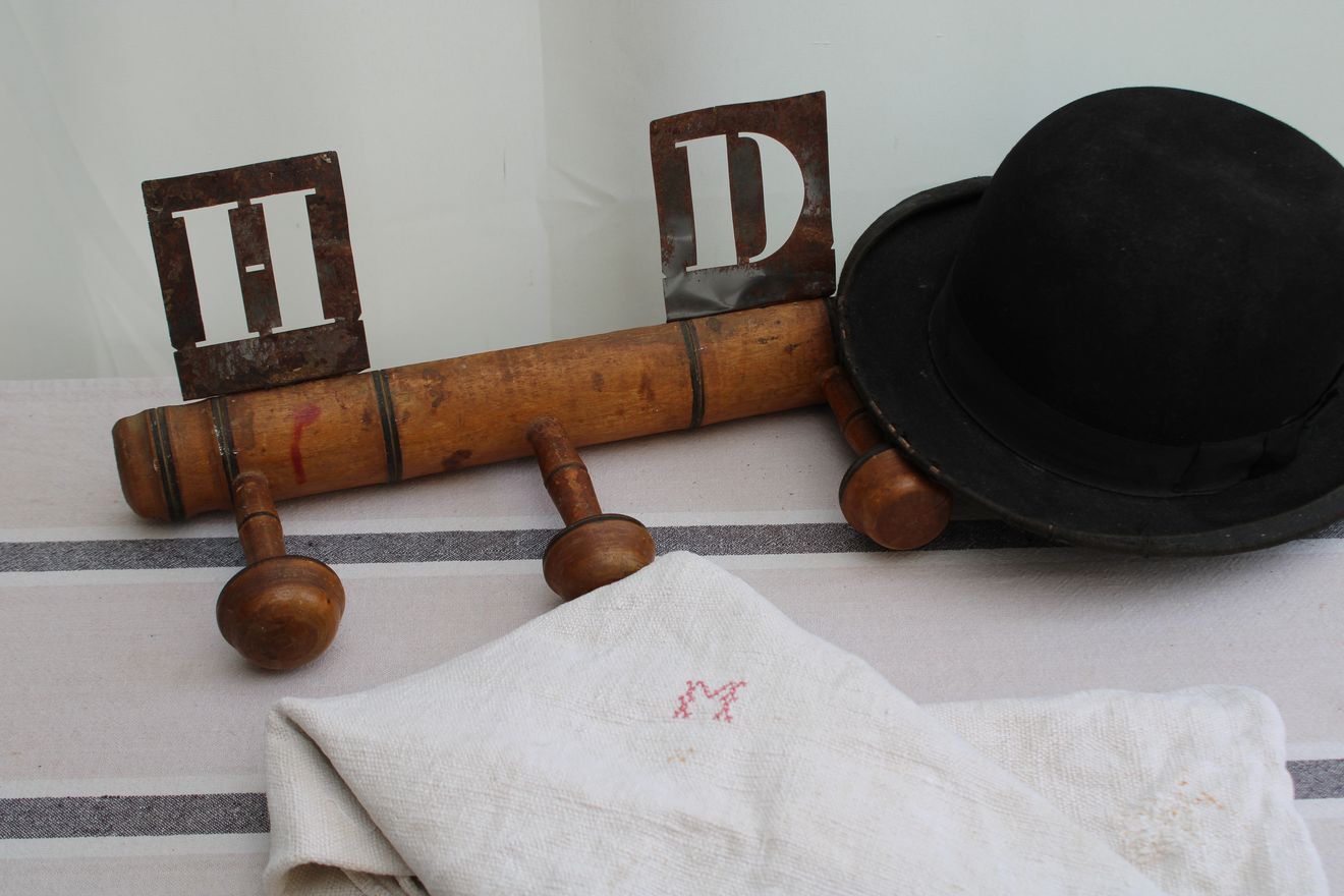 Old wooden coat rack