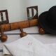 Old wooden coat rack