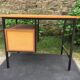 Vintage modernist office in oak and metal tubular base