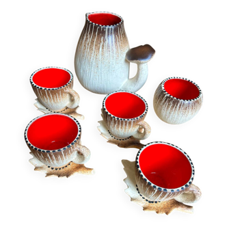 Set of ceramic cups and jug Bruno Dose,