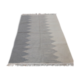 Traditional handmade gray carpet in pure wool 151x204cm