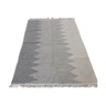 Tapis gris traditionnel fait main en pure laine 151x204cm