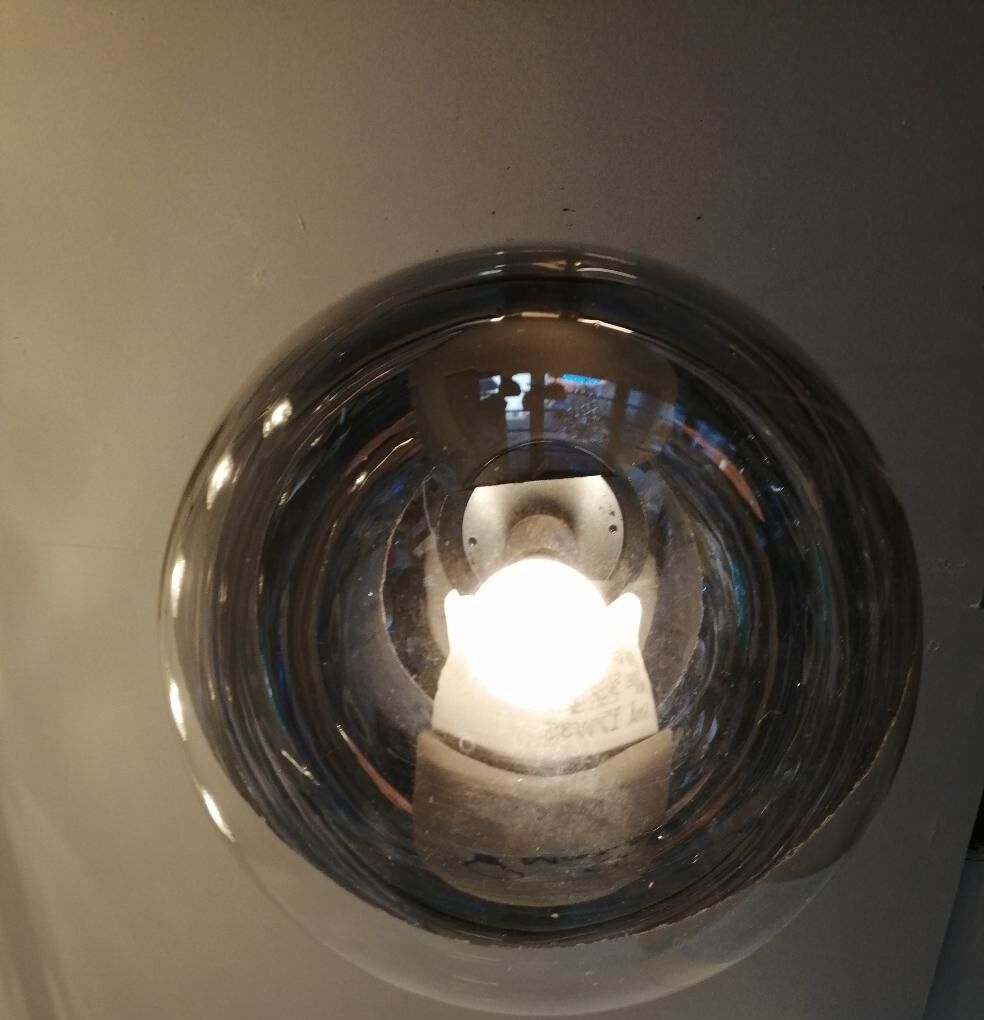 Suspension lamp 70/80s in the shape of a ball